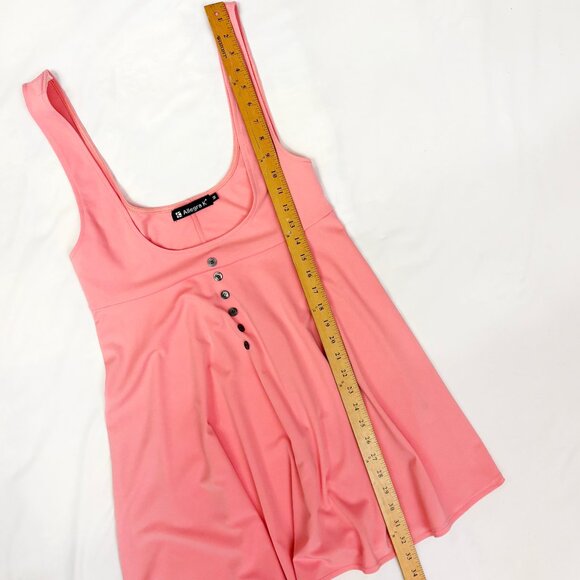 Allegra K pink pinafore suspender skirt size Medium - Picture 4 of 6